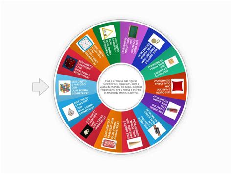 Roleta Das Figuras Geom Tricas Espaciais Ano Suporte Random Wheel
