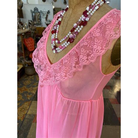 S Sheer Nightgown Bubble Gum Pink S Lingerie Gem