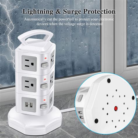 Mua Desktop Power Strip Tower Multi Plug Power Station With