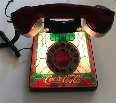 Vintage Looking Stained Glass Coca Cola Telephone Working Brand New Ebay