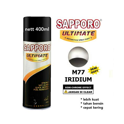 Jual Sapporo Ultimate M Iridium Semi Chrome Silver Cat Semprot