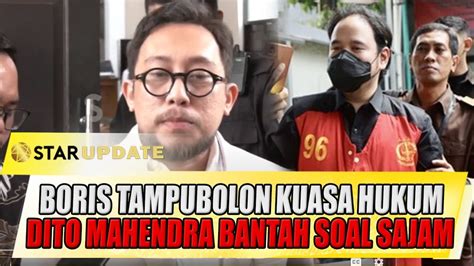 Boris Tampubolon Kuasa Hukum Dito Mahendra Bantah Soal Sajam Tanpa