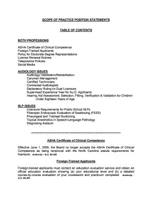 Fillable Online Scope Of Practice Position Statements Fax Email Print