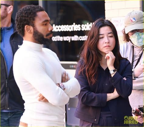 Donald Glover Maya Erskine Are Perfect Contrasts On Set For Mr