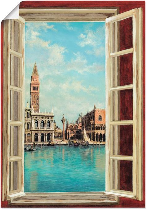 Black Friday Artland Wandbild Fenster Mit Blick Auf Venedig