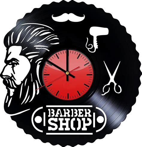 Barber Shop Style Vinyl Wall Clock Original T Idea For