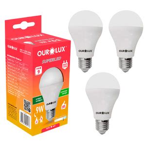 Kit L Mpada Led Bulbo W Branco Frio K Ourolux Leroy Merlin