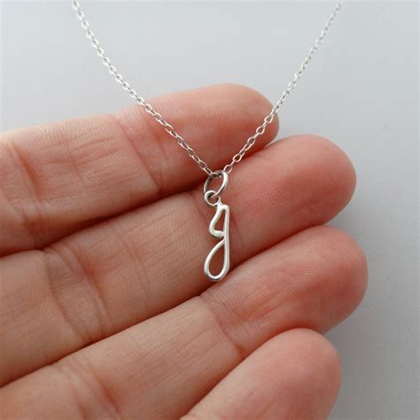 Sterling Silver Tiny Letter J Necklace Fashionjunkie4life