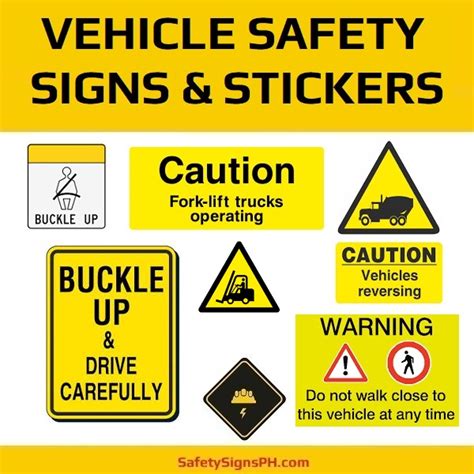 Vehicle Safety Signs Stickers And Labels Philippines