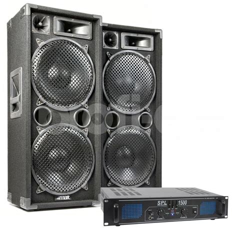 Max Complete 1500W MAX212 Set reproboxů se zesilovačem Profi DJ cz