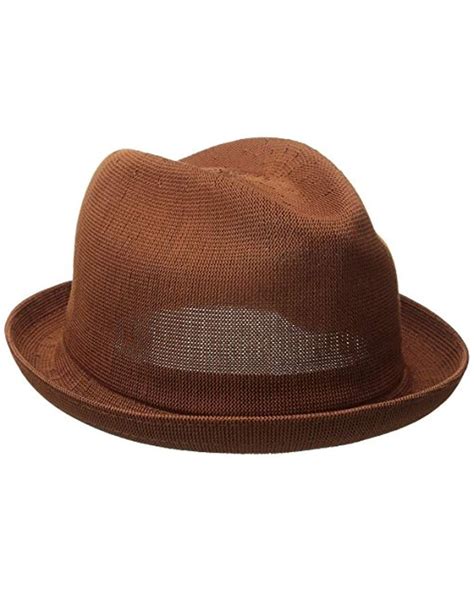 Kangol Synthetic Tropic Player Fedora Hat In Cognac Brown For Men Lyst