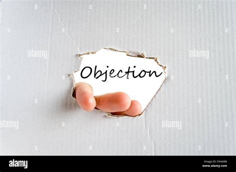 objection text concept isolated  white background stock photo alamy