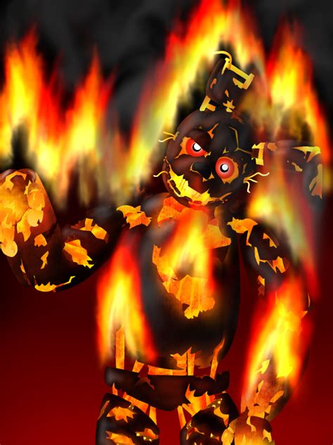 Flaming Springtrap Fnaf Ar By Fnafgamer16 On Deviantart