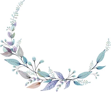 Premium Vector Floral Watercolour Wreath