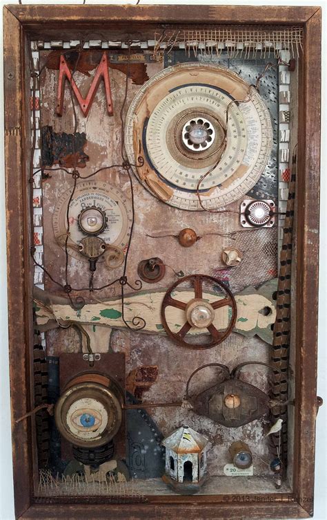 Assemblage Abstract With Eyes By Bugatha1 On Deviantart Found Object Art Found Art Shadow