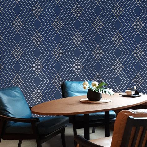 navy blue and gold wallpaper 7