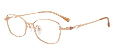 Marla Geometric Prescription Glasses Rose Gold Womens Eyeglasses