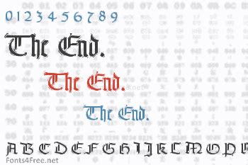 The End. Font Download - Fonts4Free