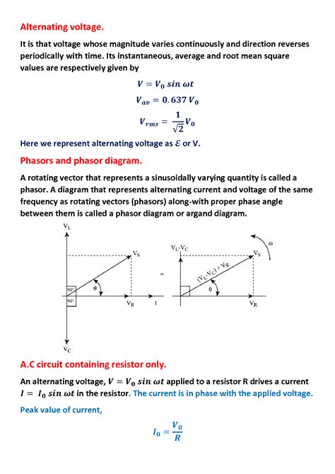 Solution Alternating Current Notes Studypool