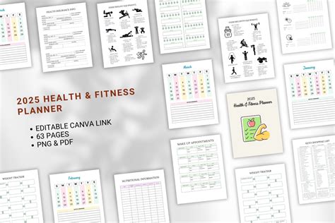 2025 Health Fitness Planner Graphic By Aylani Emilia Creative Fabrica