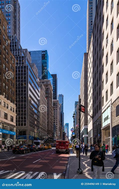 New York Usa May 16 2019 Busy Wide Street In New York City Usa