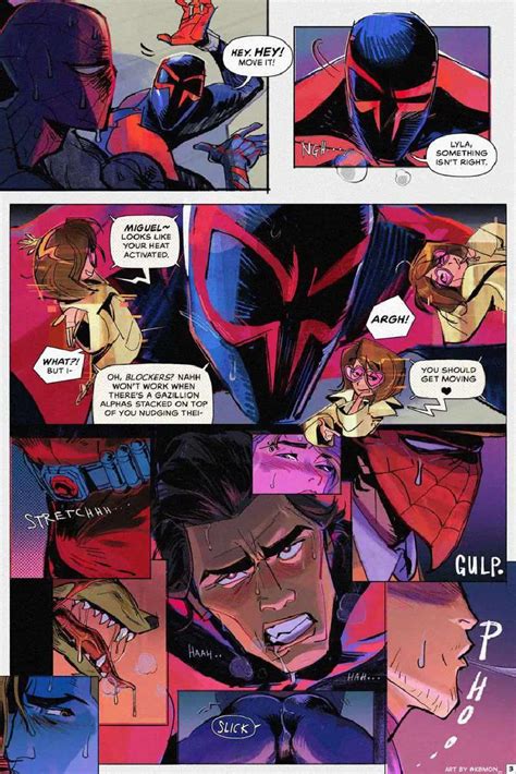 Rule 34 2d Ben Reilly Bulge Bulge Through Clothing Comic Comic Page English Text Eyebrow