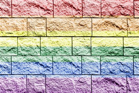 Rainbow LGBTQ Or Gay Pride Flag On Decorative Tiles Texture Abstract Background 46201381 Stock