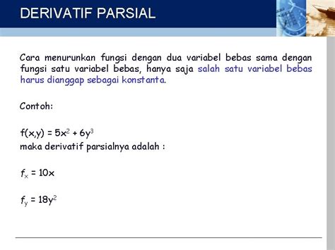 Derivatif Parsial Fungsi Multivariat Week 11 W Rofianto