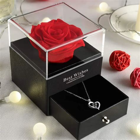 Bo Te Bijoux Fleur De Rose Ternelle Bo Te Cadeau Pour Bague Boucles D