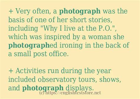 "photograph" in-sentences - EnglishTestStore Blog