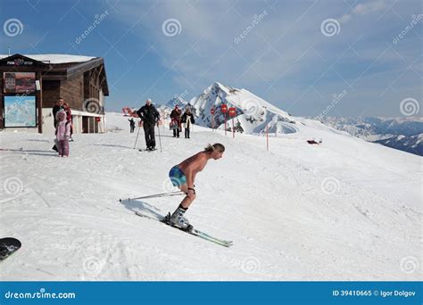 Naked Skier Editorial Image Image