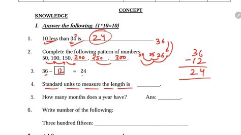 Half Yearly Exam Question Paper Class 3 Maths Cbse Exam Paper For