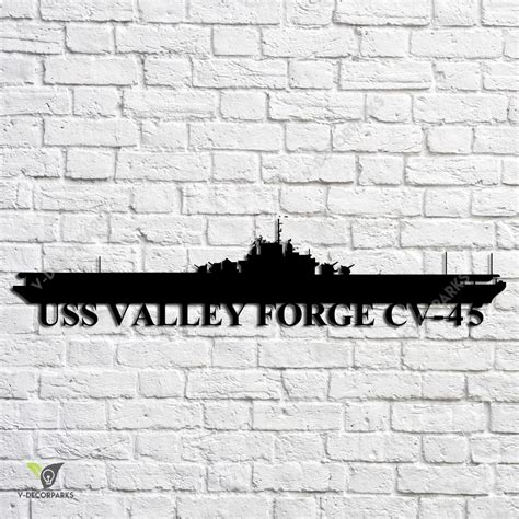 Uss Valley Forge Cv 45 Navy Ship Metal Art Navy Ships Silhouette Metal