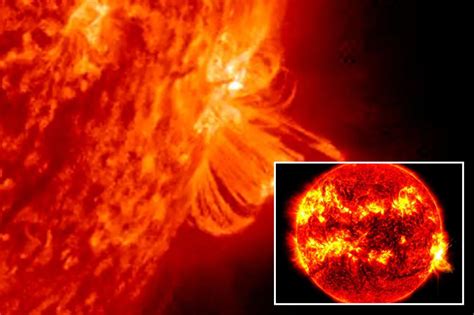 sun unleashes  largest solar flare    decades