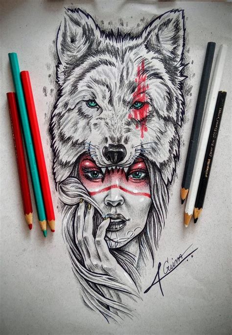 Pin On Boredpanda In Wolf Girl Tattoos Wolf Tattoo Design