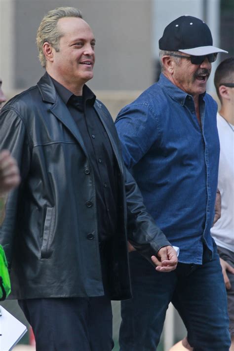 Vince Vaughn Blonde Hair and Mel Gibson Photos New Movie