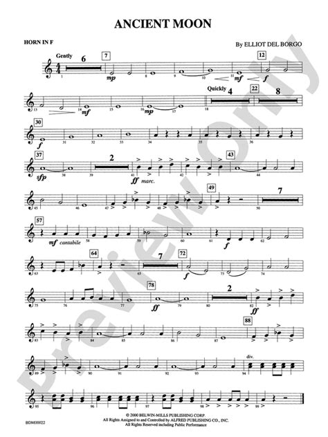 Ancient Moon 1st F Horn 1st F Horn Part Digital Sheet Music Download