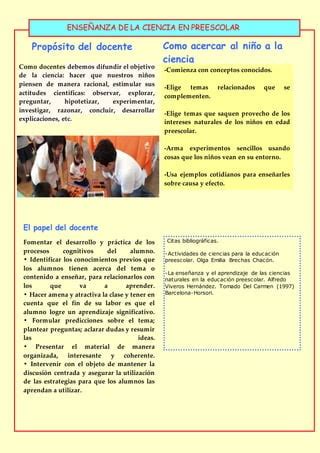 Boletín informativo de la enseñanza de ciencia en preescolar PDF