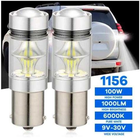 LED лампочка 1156 BA15S P21W светодиодная задний ход повороты стопы ...