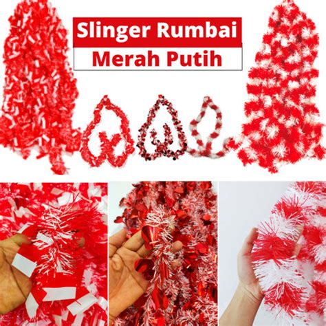 Promo Slinger Rumbai Merah Putih Hiasan Dekorasi An Agustusan Hut