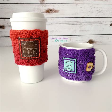 Free Coffee Cozy Patterns Green Fox Farms Designs