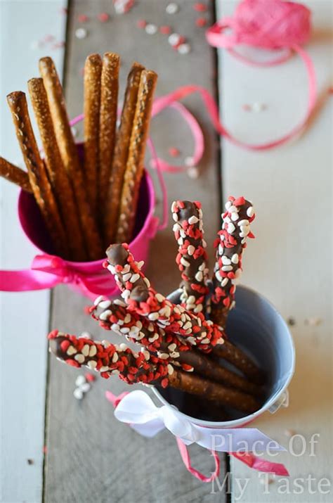 chocolate covered pretzel sticks