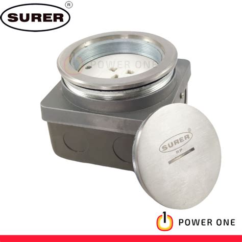 Surer Gang Pop Up Floor Outlet Round Type Stainless Steel