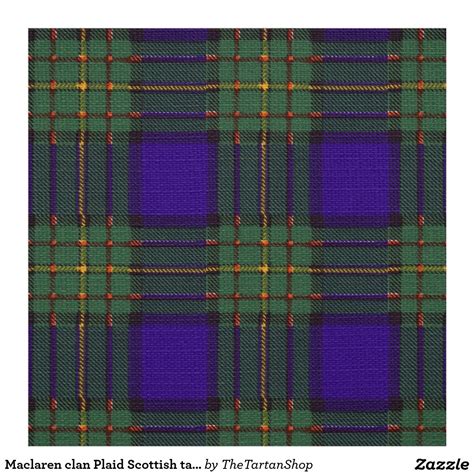 Maclaren Clan Plaid Scottish Tartan Fabric Tartan Fabric Scottish