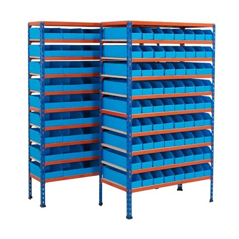 Big200 Blue And Orange Shelving With Correx Plastic Bins Kits Storage