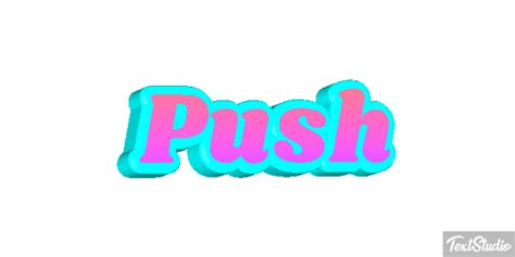 Push Word Animated  Logo Designs