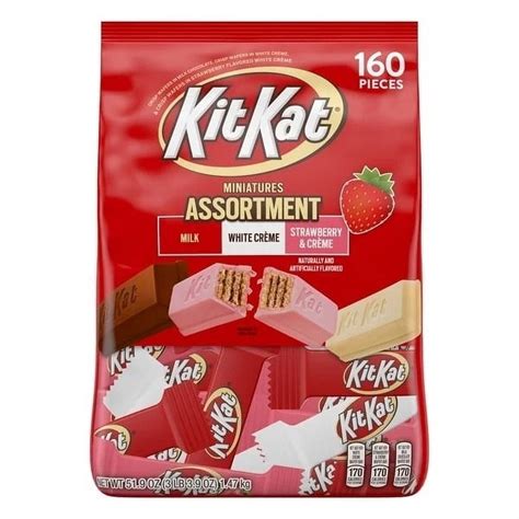 Kit Kat Miniature Assortment Size Bag 519 Ounce Snack Bars 160