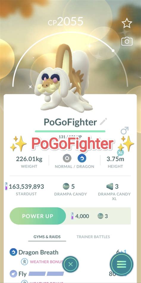 Pok Mon Go Shiny Drampa Mini Account Read Describe Pogofighter