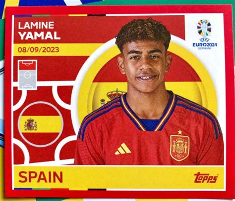 Uefa Euro Topps Swiss Edition Sticker Lamine Yamal Spain