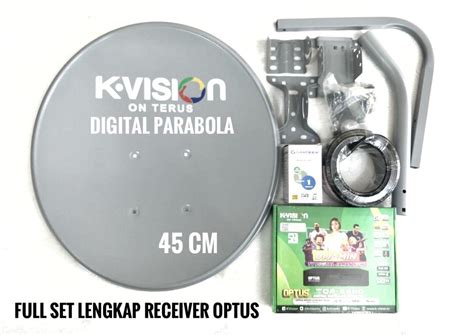 Parabola Kvision Cm Full Set Lengkap Receiver Optus Parabola Kvision